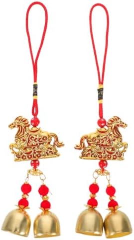 Baluue Chinese New Year Horse Wind Chime 2Pcs – Peaceful Bell Sou...