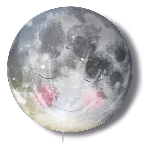 Hartendief Wandlampe Schlafender Mond | Für Baby- & Kinderzimmer | Kinderzimmerdesign | Handgemalt & nachhaltig