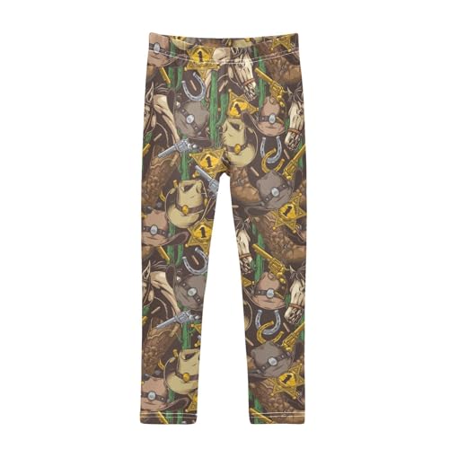 Girls Leggings Cowboy Rode Toddler Girls Clothes Leggings for Girls Toddler Girls Leggings 3-4T