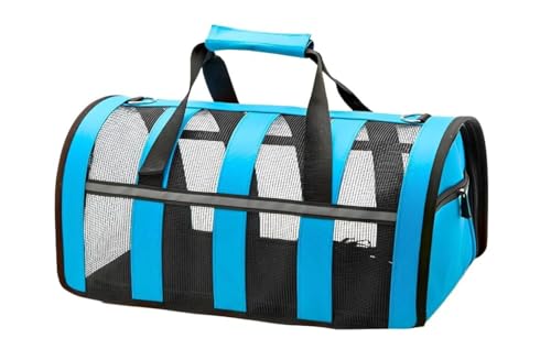 Bolsa De Pet Transporte Média Viagem Mala Avião Cães Gatos (azul)