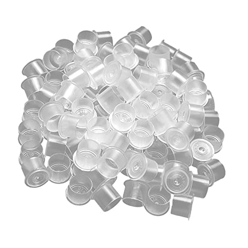 SOLDOUT Plastic Disposable Tattoo Ink Holder Cup Permanent Makeup Supplies Eyebrow Pigment Container Cups (Pack of 100, 13mm)