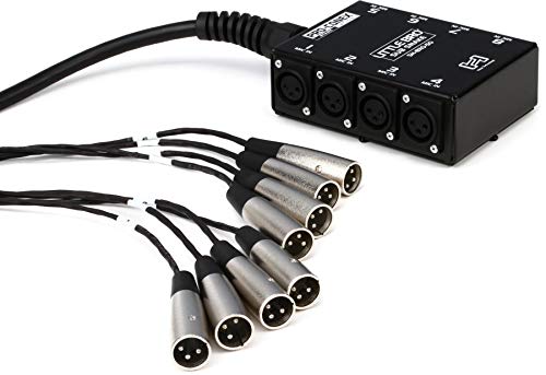 Hosa SH-8X0-50, Pro-Conex Little Bro’ Sub Snake, Hosa 8 x XLR Sends and No Returns, 50 ft