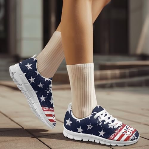 Image of GIFTPUZZ Mens Lace Up Athletic Trainers Running Sneakers Wedge Breathable Gym Lightweight Sports Tennis Shoes