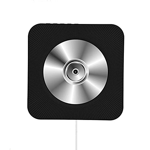 VBESTLIFE Lecteur de CD Bluetooth sans Fil, Lecteur de Musique CD Portable, télécommande, Haut-Parleur stéréo HiFi pour l'école à Domicile(Noir)