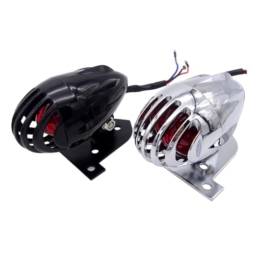 Clignotant moto argent pour plaque d'immatriculation Café Racer rétro
