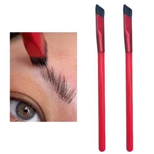 JYCRA Lot de 2 pinceaux à sourcils multifonctions portables inclinés pour sourcils et sourcils