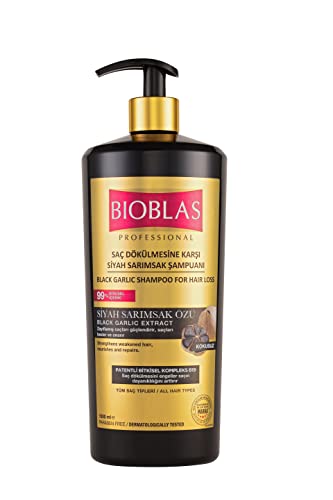 Bioblas Schwarzer Knoblauch Shampoo 1000ml - Anti Haarausfall für Frauen