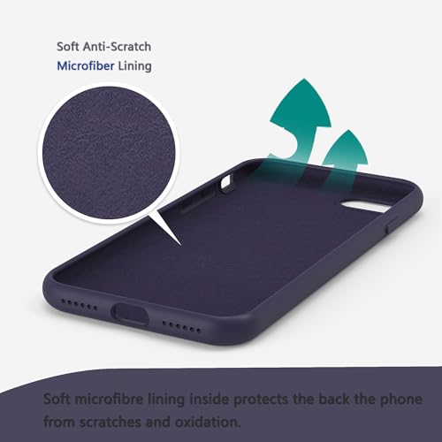Image of iPhone SE /8 /7 Case Silicone,Soft Microfiber Lining(Sky Blue)