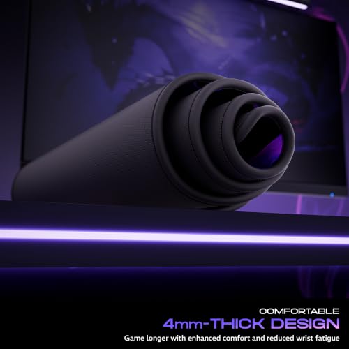 Image of daWg KeyMat R1 Esports Gaming Mouse Pad, 800 x 300 mm, 4mm Thickness Extended Desk Mat, Anti-Fray Stitching, Anti-Skid Rubber Base, Pro-Grade Tracking Surface, High-Velocity Glide (Dragon)