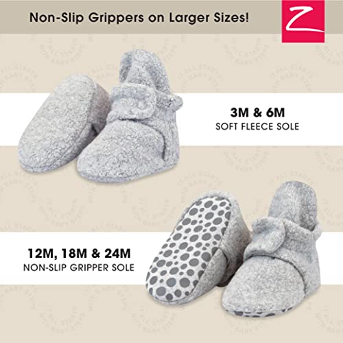 Zutano ZBR_PFL00-GRHE-6M Unisex Fleece Baby Booties thumb #1
