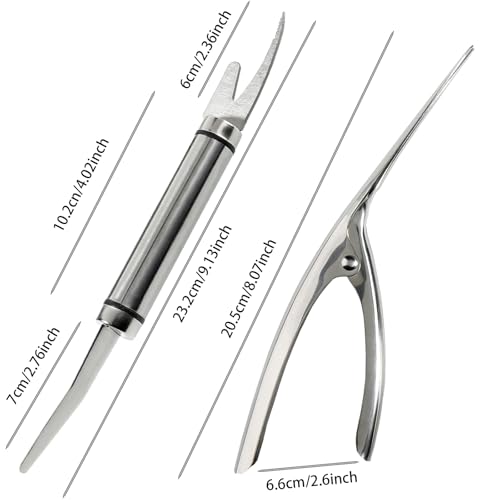 Image of 2 PCS Shrimp Deveiner Tool Shrimp Peeler,Stainless Shrimp Knife Multifunctional Shrimp Deveining Tool for Easy Shrimp Deveining (Shrimp Tools-2)