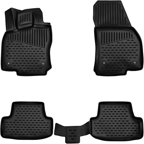 Elmasline 3D Gummimatten Set für VW T-ROC Baujahr 2017-2024 | Extra hoher Rand | Fußmatten...