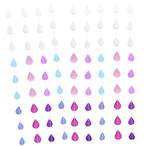 9 Cuerdas Flor De Tirón De Papel De De Agua Pequeñas Decoraciones De Calabaza para Shower Decoraciones De Shower De Otoño Gotas De Lluvia Serpentina Cabilock