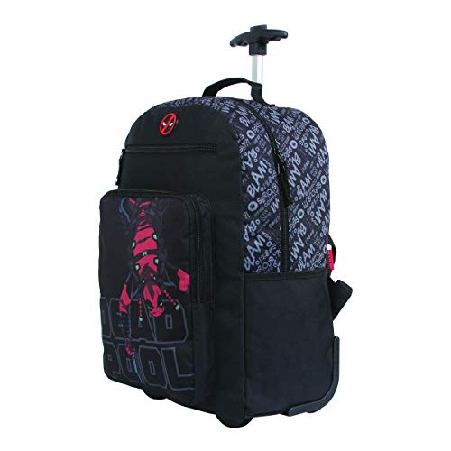 Mochila Escolar com Rodinhas, DMW Bags, 11379, Deadpool