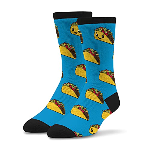 Socktastic mens If You Can Read This Taco - 2 Pack of Funny Novelty Socks, Casual Crew Fits Shoe Size 8-1 Socks, If You Can Ready This Bring Tacos, Large US2