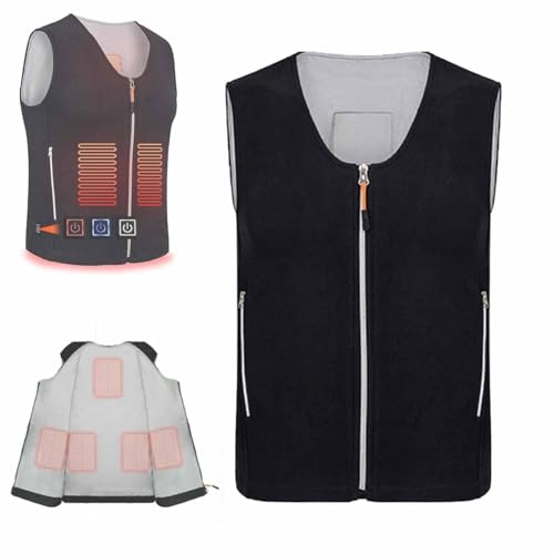 Heated Vest for Women Men Zip Up Quilted Vests Lightweight Sleeveless Heating Coat Electric Warming Heated Jackets3
