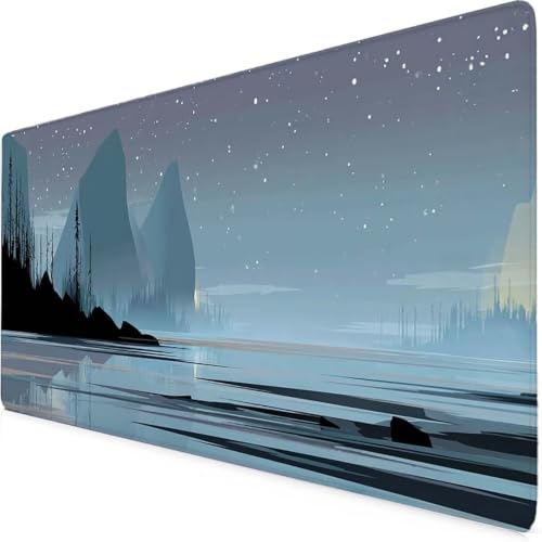 Tapis de souris gris grand format 800x400mm antidérapant pour ordinateur portable de bureau