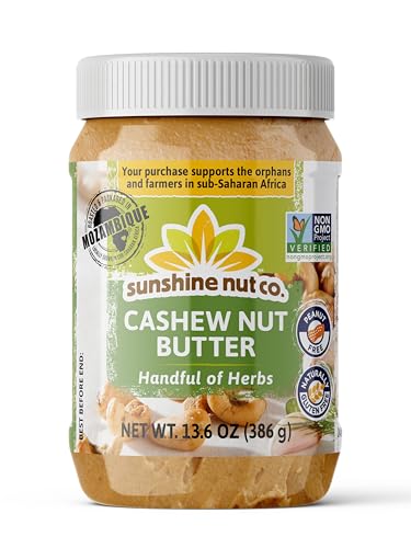 Sunshine Nut Company Gourmet Natural Cashew Butter, Handful of Herbs,