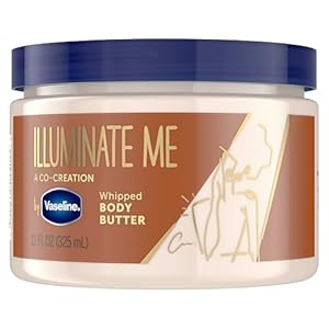 Vaseline Illuminate Me Shea Butter Whipped Body Butter for Melanin Rich Skin Provides 24 Hour Moisturization for Dry Skin 325mL
