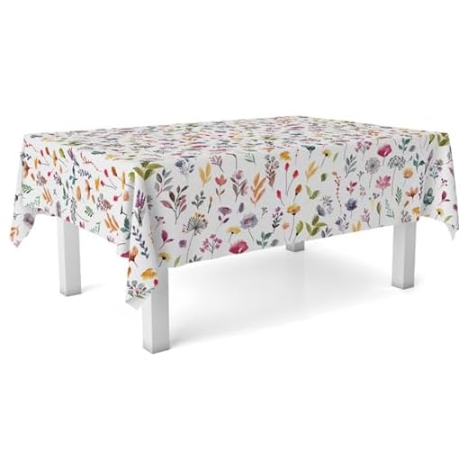 ECOMMERC3 | Tovaglia in tela cerata dimensioni 180x140 cm repellente macchie - Tovaglia in tela cerata color GARDEN FIORI 100% Made in Spain - Non trasferisce liquidi
