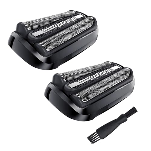 2 Pack 53B Ersatzrasierköpfe Kompatibel mit Braun Series 5/6 - Passt 5020cs 5018s 5035s 5049cs 5050cs 6020s 6040cs 6075cc 6072cc 6090cc schwarz