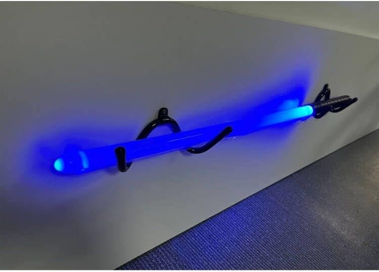AUXPhome Lightsaber Wall Mount, Black Metal, 4 Pack, Easy Installation, No Scratches