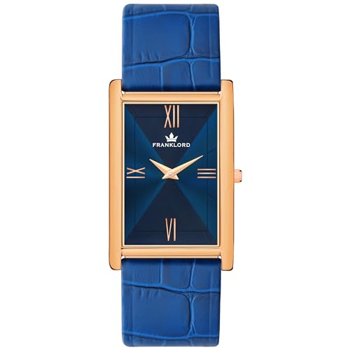 Franklord Vintazh Lite Square Series Analog Watch for Men | Stylish Square Shape Blue Dial Wristwatch | Premium Leather Strap Watch | Elegant & Durable Design | Perfect for Men’s & Boys Fashion Wear (B0CLVJGFPS) Amazon Price History, Amazon Price Tracker