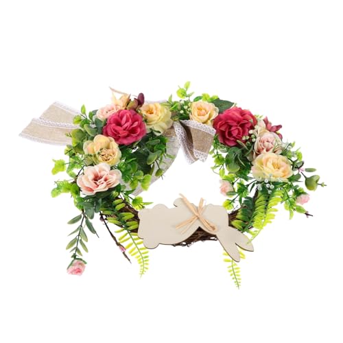 Ghirlanda Primaverile Di Coniglietti Cornice Per Di Fiori Artificiali Per Porta Decorazione Per Fotografia Ornamenti Da Giardino