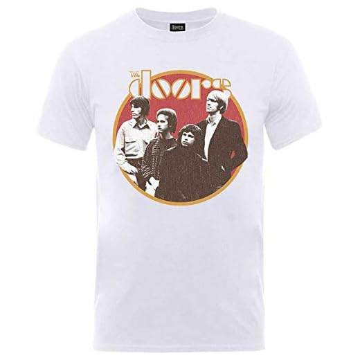 Rockoff Trade The Doors Circle Camiseta, Blanco (White), XL para Hombre