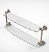 Allied Brass WP-34/24 Waverly Place Collection 24 Inch Two Tiered Glass Shelf, Antique Pewter