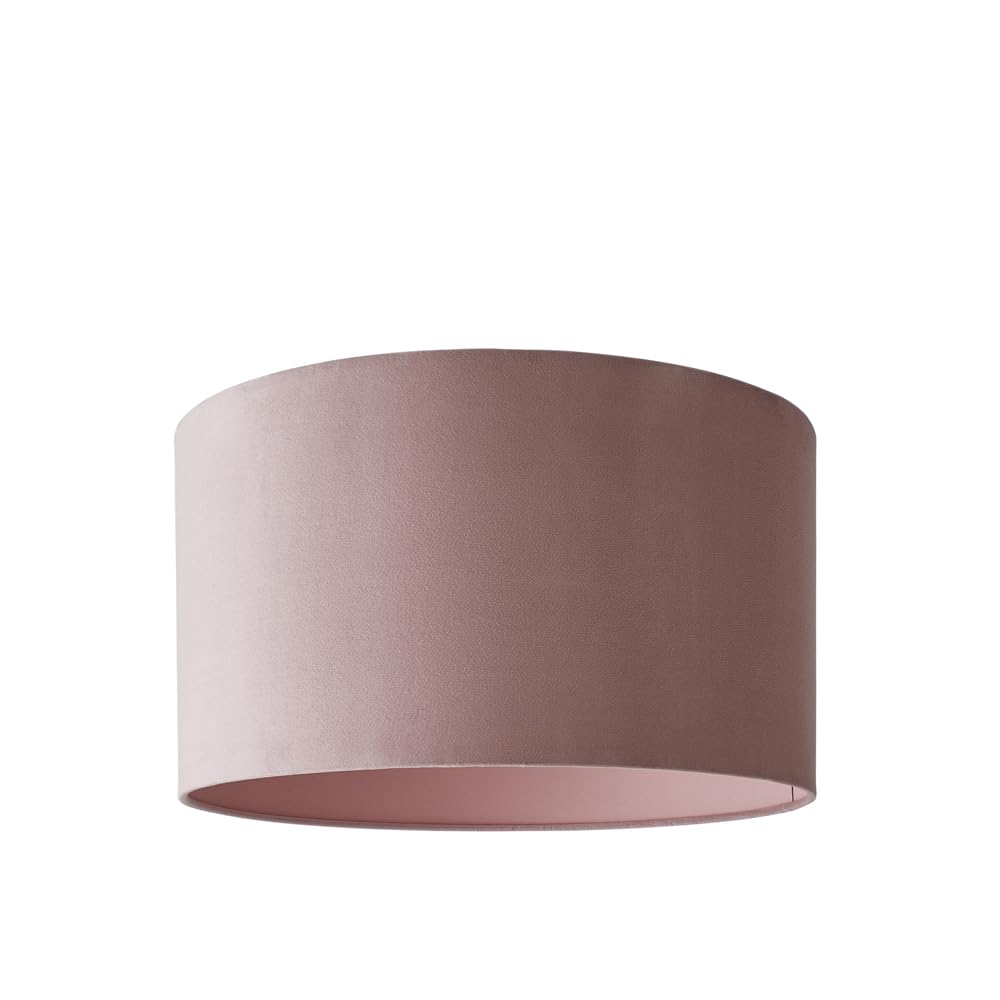 Minisun Blush | Modern Pink Velvet Drum Light Shade | Lamp Shades, Home Décor & Improvement Essential Large