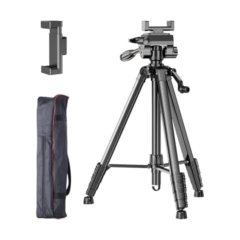 69"-Camera-Tripod, Versatile Phone & iPad Tripod with Wireless Remote and 2-in-1 Phone Tripod Compatible with DSLR Cameras,Cell Phones,Projector,Webcam,Spotting Scopes Cover
