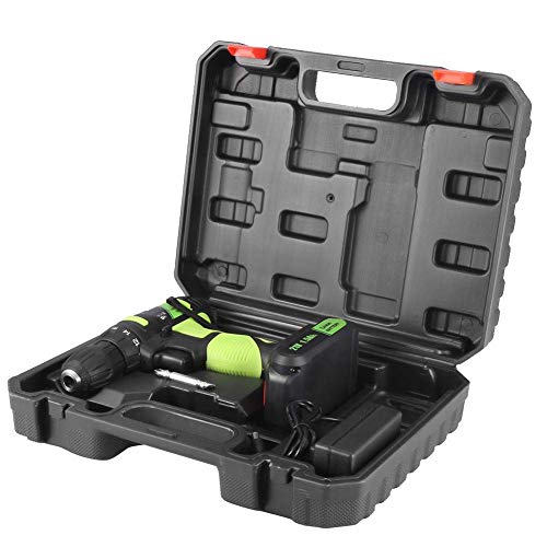 WEI-LUONG Tools Electric Drill Professionelle wiederaufladbare Akku-Hand Elektro-Schrauber Industriehandwerkzeug 21V (UK-Stecker) Einschlag – Bild 6