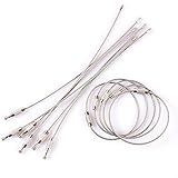 Warm Sport Multifunctional Stainless Steel Wire Keychains 2mm Cable Key Rings -7.87 Inches,Pack of 10