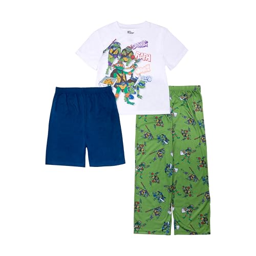Teenage Mutant Ninja Turtles Boys 3-Piece Loose-fit Pajama Set Soft & Cute for Kids GAME ON 6
