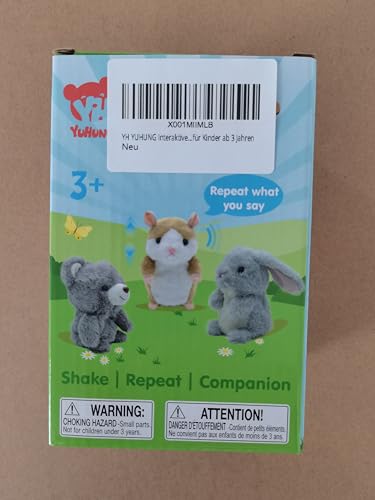 Yh Yuhung NO.016 Interactive Talking Hamster Toy Repeats What You Say, Mimics Your Voice With High-Pitched Tone & Head Nodding, Soft, Durable Plush Hamster Stuffed Animal Repeating Toy thumb #6