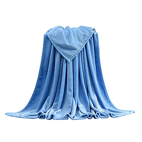 Couvre-lit chaud bleu épais 70x100cm couverture souple premium