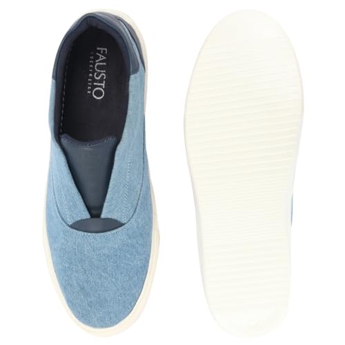 Image of FAUSTO Men Canvas Sneaker Pull-On Shoes