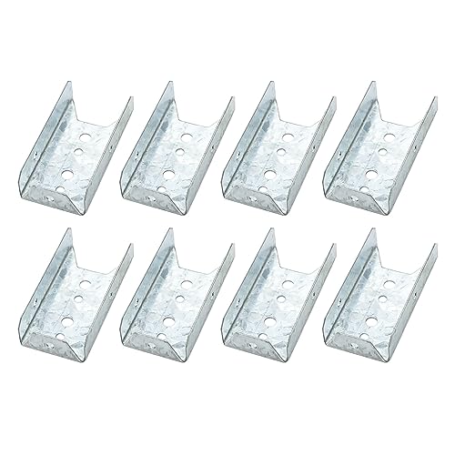 Qlvily Fence Bracket 8 Packs Galvanized 2x4 Brackets for Wood Rail Fence Bracket Repair Kit