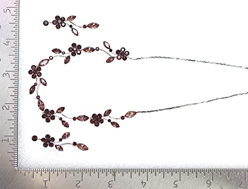 Image of Faship Gorgeous Rhinestone Crystal Floral Necklace Earrings Set