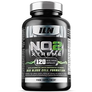NO2 Xtreme – Nitric Oxide Supplement – Pump Pre Workout Tablets – with L Arginine, Niacin and Caffeine – Vegetarian & Vegan Nitric Oxide Supplements for Men and Women (120 Capsules)