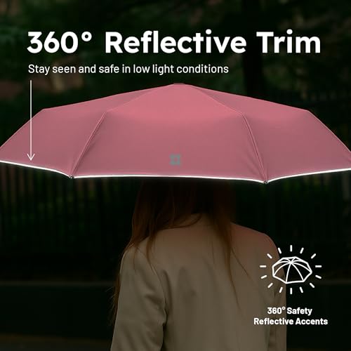 Weatherman Umbrella - Premium Small Compact Mini Umbrellas for Traveling - Windproof Umbrellaas Resists Up to 45 MPH Winds - Traveling Umbrellasa for Rain, Wind, Purse, Pocket, Backpack, Car