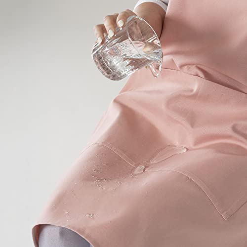 Toshe Kitchen Apron Waterdrop Resistant Cotton Apron With Adjustable Aprons For Women With Pockets 10 Color Option Cooking Apron (Black) #TOP5