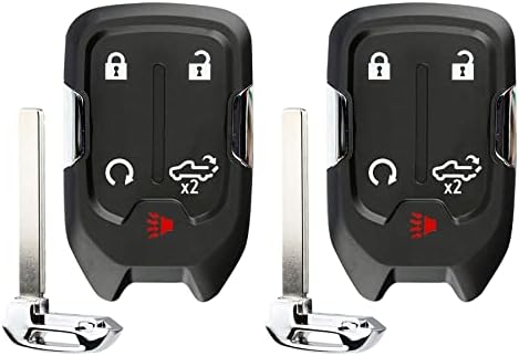 2 llaves de coche de arranque remoto sin llave 5btn elevación para GM (HYQ1EA)