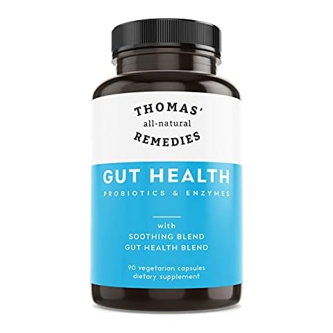 Thomas' all-natural Remedies Gut Health with Digestive Enzymes, Probiotics, Ginger, Papaya, and Turmeric for Digestion and Bloating Relieve Cover