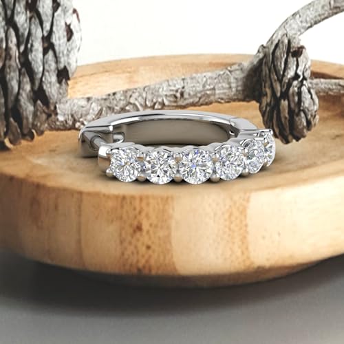3/4 Carat Diamond Hoop Huggies Earrings in 14K Gold (SI1-SI2 Clarity)4