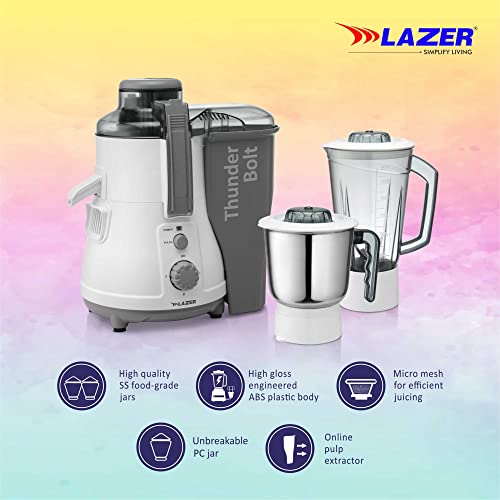 Image of Thunderbolt 950-Watt Copper Motor Juicer Mixer Grinder with 3 Jars