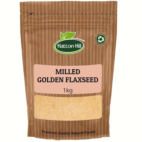 Ground Golden Flaxseed (Linseed) 1kg by Hatton Hill | Ground Golden Linseed Perfect for Smoothies, Baking & Cereals Ingredient