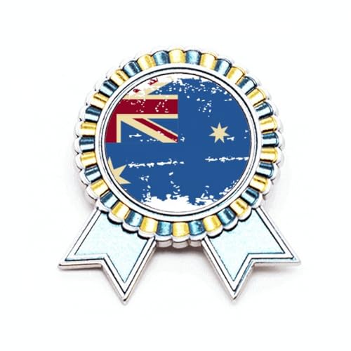 Broche drapeau Australie en métal taille M pour accessoire rétro