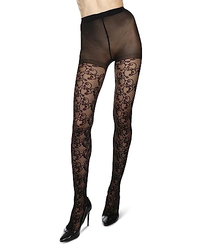 MeMoi Women's Elegant Swirl Sheer Tights2
